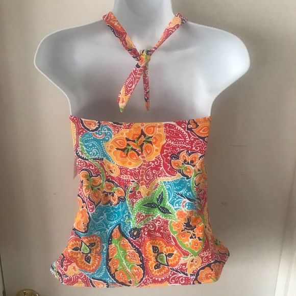 Chaps Tankini Swim Top Halter - Picture 5 of 13